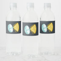 Space Boy Birthday Water Bottle Label