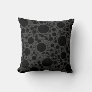 Space Bubble Spots - Black Cushion