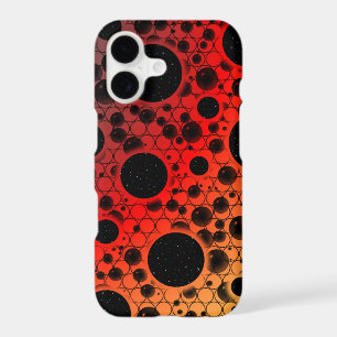 Space Bubble Spots - Black/Red/Gold