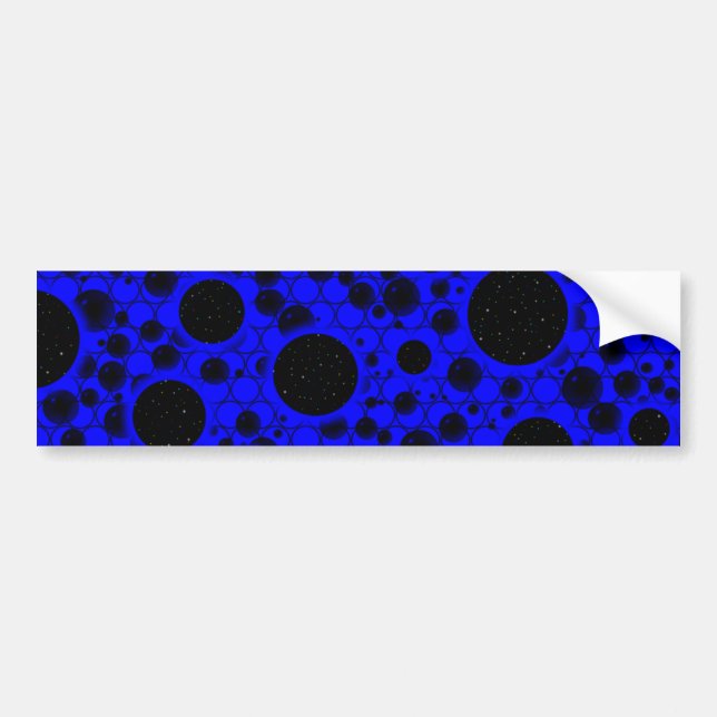 Space Bubble Spots - Blue Bumper Sticker (Front)