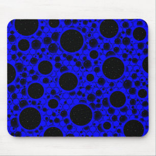 Space Bubble Spots - Blue Mouse Mat