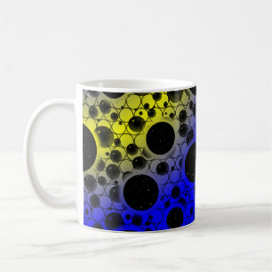 Space Bubble Spots - Blue/Yellow Coffee Mug