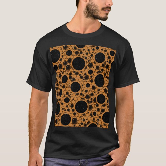 Space Bubble Spots - Bronze T-Shirt (Front)