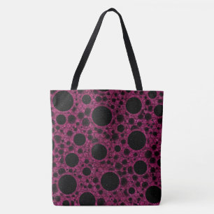 Space Bubble Spots - Glitter Fuschia Tote Bag