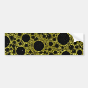 Space Bubble Spots - Glitter Gold Bumper Sticker