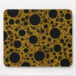 Space Bubble Spots - Glitter Orange Mouse Mat