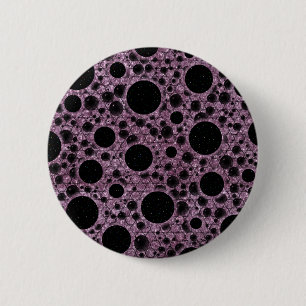 Space Bubble Spots - Glitter Pink 6 Cm Round Badge