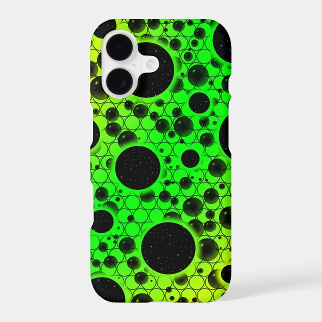 Space Bubble Spots - Green/Lime (Back)