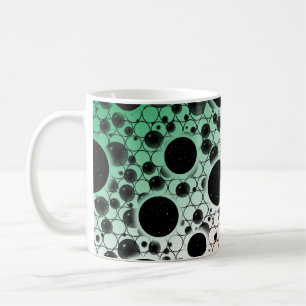 Space Bubble Spots - Green/White/Orange Coffee Mug