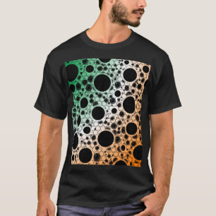 Space Bubble Spots - Green/White/Orange T-Shirt