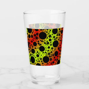 Space Bubble Spots - Lime/Red Glass