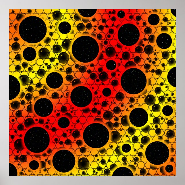 Space Bubble Spots - Rainbow OYR Poster (Front)
