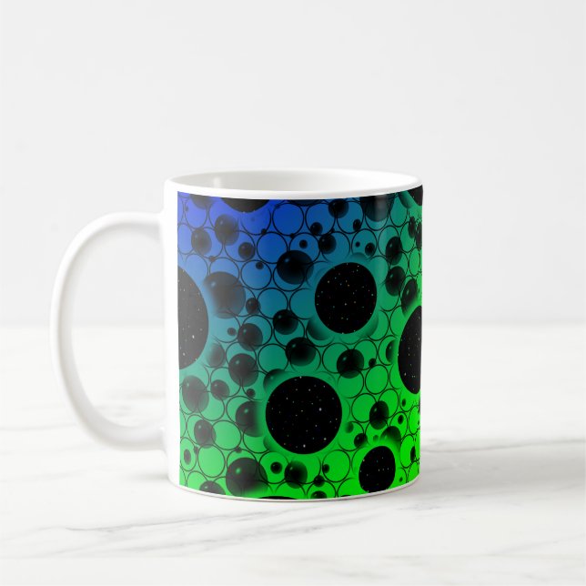 Space Bubble Spots - Rainbow PBGYO Coffee Mug (Left)