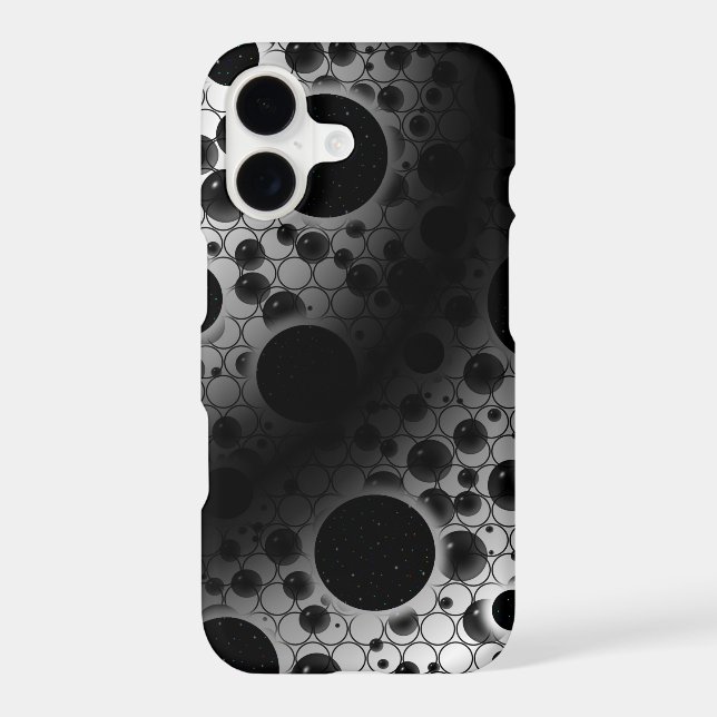 Space Bubble Spots - White/Black (Back)
