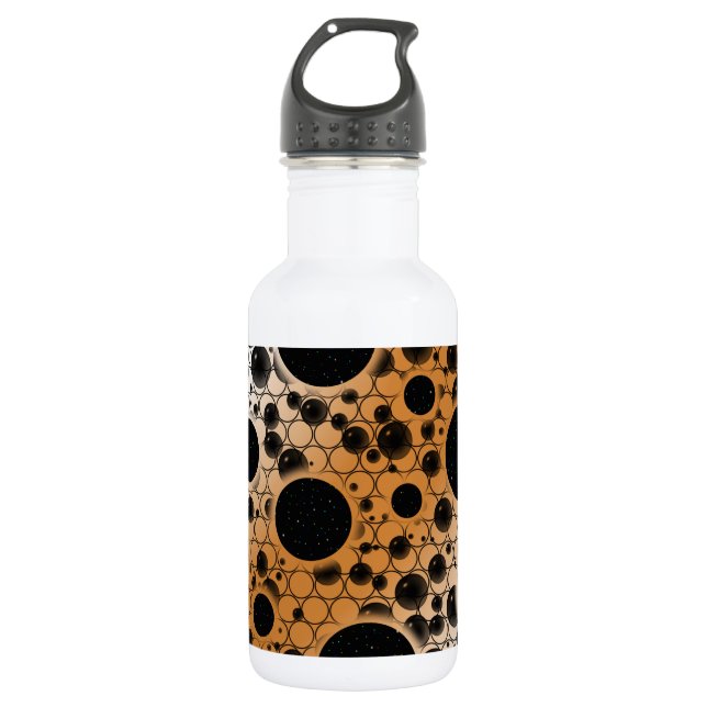 Space Bubble Spots - White/Bronze 532 Ml Water Bottle (Front)