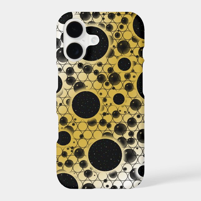 Space Bubble Spots - White/Gold (Back)