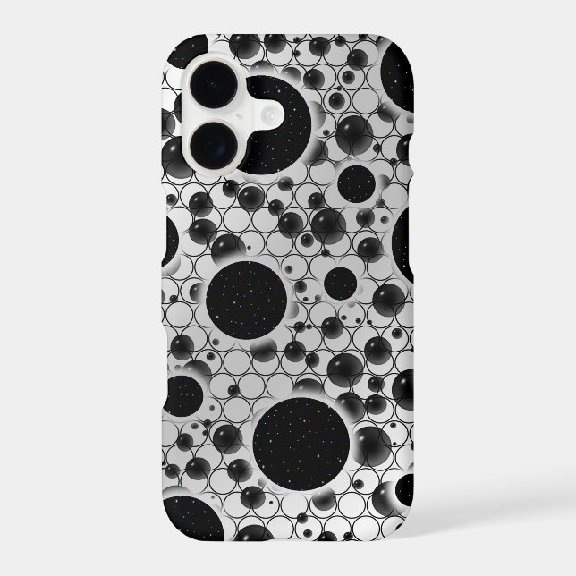 Space Bubble Spots - White/Silver (Back)
