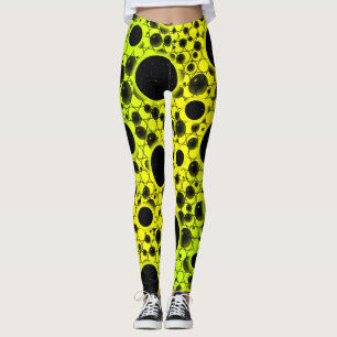 Space Bubble Spots - Yellow/Lime Leggings