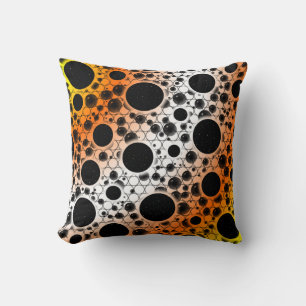Space Bubble Spots - Yellow/Orange/White Cushion