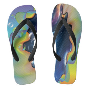 Space Bubbles Flip Flops