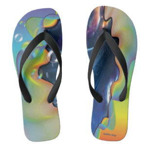 Space Bubbles Flip Flops