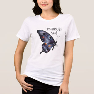 space butterfly motivational Tri-Blend shirt
