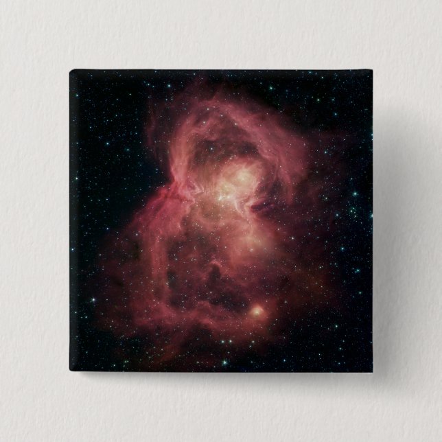 Space Butterfly Nebula 15 Cm Square Badge (Front)