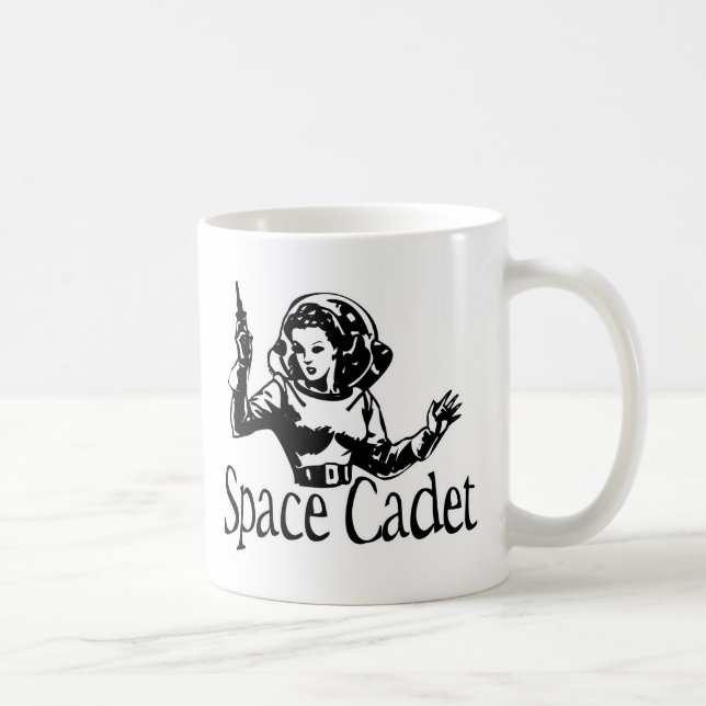 Space Cadet Black & White Coffee Mug (Right)