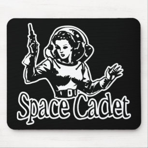 Space Cadet Black & White Mouse Mat