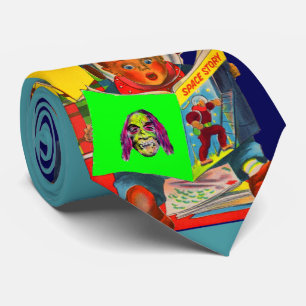space cadet boy print tie