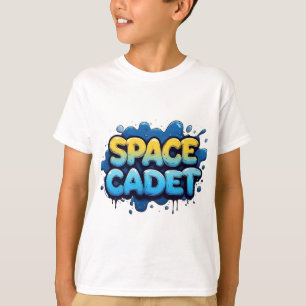 Space Cadet Graffiti Typography T-Shirt