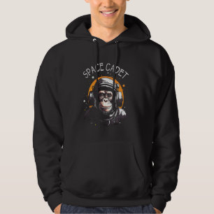Space Cadet Monkey Ape Chimp Astronaut Graphic Hoodie