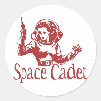 Space Cadet Red Classic Round Sticker