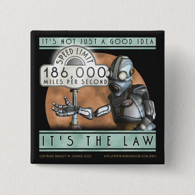 Space Cadet Square Button (Front)