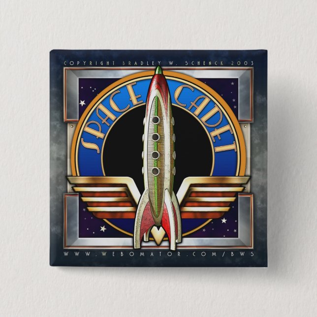 Space Cadet Square Button (Front)