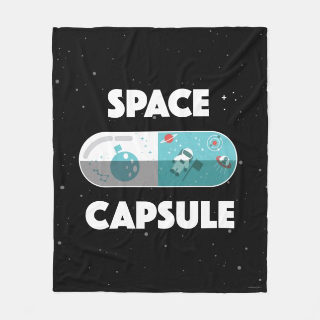 Space Capsule Fleece Blanket (Front)