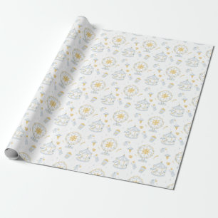 Space Carnival Baby Nursery Over the Moon Shower Wrapping Paper