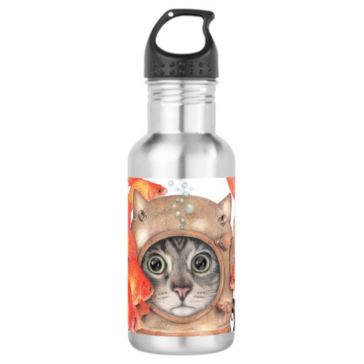Image of Space Cat 532 Ml Water Bottle