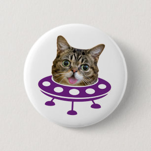 Space Cat 6 Cm Round Badge