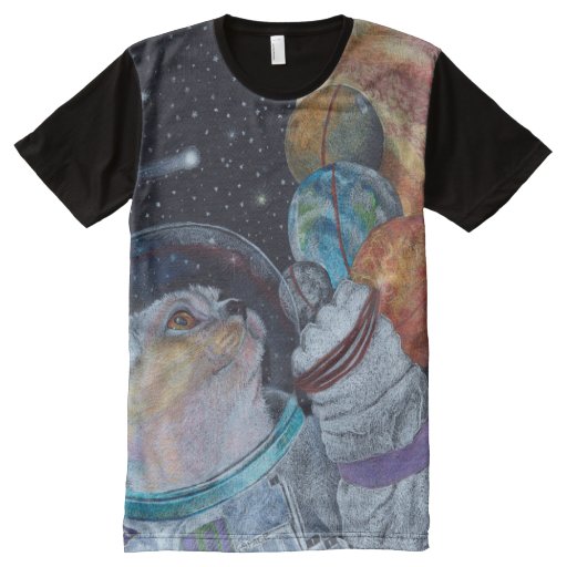 Image of Space Cat All-over Print T-shirt