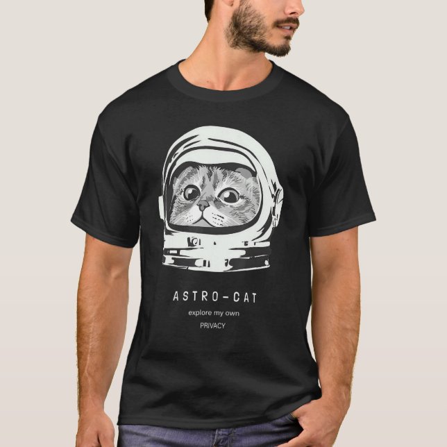 Space Cat Astronaut Cat Cosmic Travelling Astro Ca T-Shirt (Front)