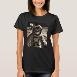 Space CAT Astronaut Cat Selfie Moon Landing Funny T-Shirt