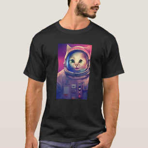 Space Cat Astronaut Cute Kitty Galaxy T-Shirt
