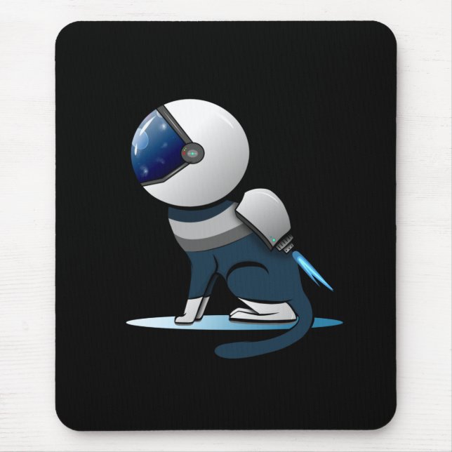 Space Cat Astronaut Flying    Mouse Mat (Front)