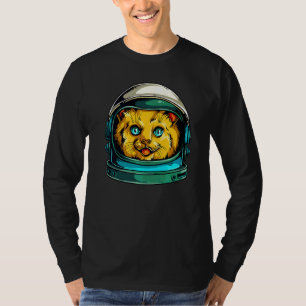 Space Cat Astronaut Funny T-Shirt