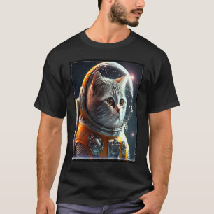 Space Cat Astronaut kitty top for women men kids