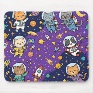Space Cat Astronaut Mousepad
