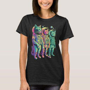Space Cat Cat Astronaut Cat Cat Mum and Cat Dad T-Shirt
