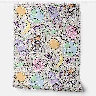 Space Cat - Cat Doodles - Astronaut Animals Wallpaper