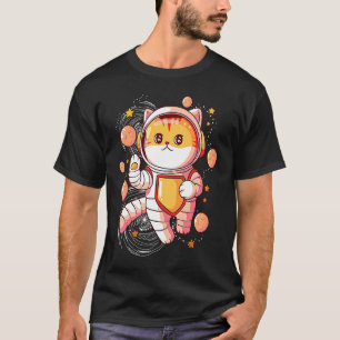 Space Cat Cosmic  Cute Cat in Space Aesthetic Cat T-Shirt
